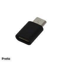 Adaptador Micro USB Macho para Fêmea - Conector Conversor (1 Unidade)