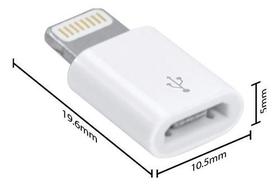 Adaptador Micro Usb Para Carregar iPhone Conversor V8