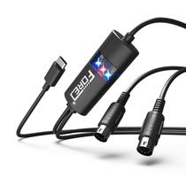 Adaptador MIDI FORE Type-C para MIDI - 6,5 Pés - Preto