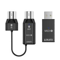 Adaptador MIDI sem fio LEKATO USB Bluetooth de latência ultrabaixa Adaptador MIDI sem fio LEKATO USB Bluetooth de latência ultrabaixa