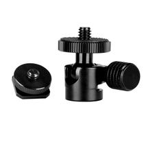 Adaptador Mini Ball Head e Hot Shoe Mount para tripé de câmera
