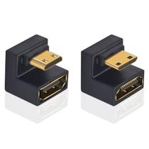 Adaptador Mini HDMI para HDMI Poyiccot em forma de U, 8K @60Hz, pacote com 2