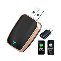 Adaptador Mini Wireless CarPlay Android Auto Plug And Play Dongle USB a C Compatível Com Carros De Adaptador Mini Wireless CarPlay Android Auto Plug And Play Dongle USB a C Compatível Com Carros De