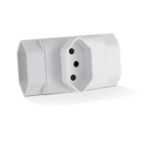 Adaptador Multi Multiplicador em T com 3 Saídas Branco - WI217