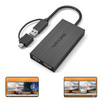 Adaptador Multi Telas Usb C 3.0 Hdmi 4k WAVLINK Dual Monitor Adaptador Multi Telas Usb C 3.0 Hdmi 4k WAVLINK Dual Monitor