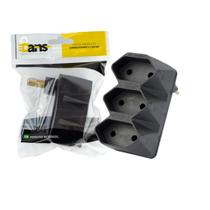 Adaptador Multiplicador 2P - T de 1 Para 3 Tomadas
