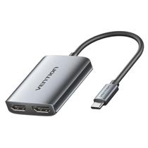 Adaptador Multiplicador Sinal Usb-c P/ 2x Hdmi 4k Vention