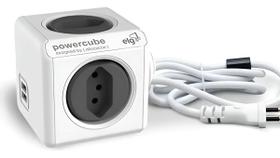 Adaptador Múltiplo Power Cube USB Cabo 3mts ELG - PWCX4U-3M Adaptador Múltiplo Power Cube USB Cabo 3mts ELG - PWCX4U-3M