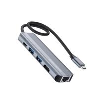 Adaptador multiporta USB C Hub Glomtheia 5 Gbps USB A/C 4K HDMI