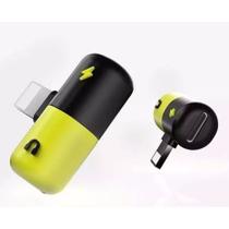 Adaptador otg iph 7 p/ fone 8 pinos + carregador