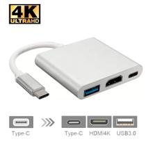Adaptador OTG MHL Alumínio Tipo-C para HDMI / Micro USB Tipo-C Fêmea / USB-A - ADWEIXUN