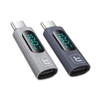 Adaptador OTG Tipo C Masculino Para Feminino De Carregamento Rápido De 100W Com Display Digital Para Adaptador OTG Tipo C Masculino Para Feminino De Carregamento Rápido De 100W Com Display Digital Para