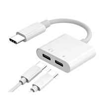 Adaptador OTG TIPO- C para 2 TIPO-C Áudio e Carregador 2.1A CB-7136