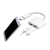 Adaptador OTG TIPO C para 2 TIPOC Áudio e Carregador 2.1A INOVA CBO7136