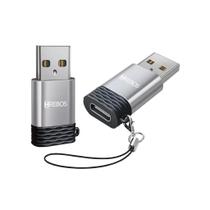 Adaptador OTG USB Macho Para Tipo C Fêmea Hrebos HS-223