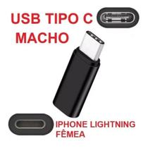 Adaptador OTG Usb Tipo C Macho x Lightning Fêmea enviado cor aleatória