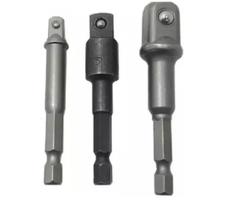Adaptador P/ Soquetes 1/4 3/8 1/2 Parafusad Eixo Sextvado1/4
