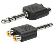 Adaptador P10 Plastico P10 Estereo P/ 2 Jack Rca Pct C/10pç