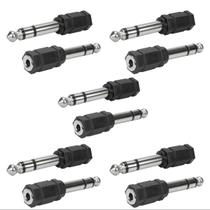 Adaptador P10 Plastico P10 Estereo Para P2 Femea J2 Estereo