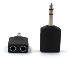 Adaptador P10 ST x 2 Jack J10 ST Kit 5 Peças Áudio Som