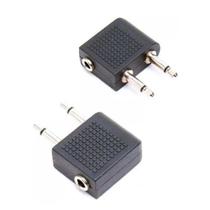 Adaptador P2/3.5mm Para Fone De Ouvido No Avião Férias Viagens Internacional Acessório Plug Conectar