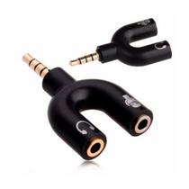 Adaptador P2 4c X 2 Jack P2 Femea (fone + Mic) Tebera