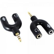 Adaptador P2 4C X 2J2 Estéreo Níquel ADAP0066 Preto Storm - PCT / 10 Adaptador P2 4C X 2J2 Estéreo Níquel ADAP0066 Preto Storm - PCT / 10