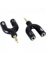 Adaptador P2 4C X 2J2 Estéreo Níquel ADAP0066 Preto... Adaptador P2 4C X 2J2 Estéreo Níquel ADAP0066 Preto...