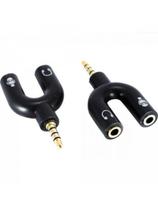 Adaptador P2 4c X 2j2 Estéreo Níquel - Preto Pct /10 Adaptador P2 4c X 2j2 Estéreo Níquel - Preto Pct /10