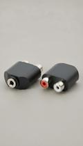Adaptador P2 Femea 3.5mm para 2 RCA Femea Adaptador P2 Femea 3.5mm para 2 RCA Femea