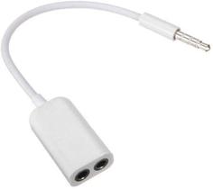 Adaptador P2 Macho x 2 J2 Fêmea - 17,5cm branco/preto Exbom Adaptador P2 Macho x 2 J2 Fêmea - 17,5cm branco/preto Exbom