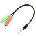 Adaptador P2 P3 Compatível Console Ps4 Xbox One Pc Fone Headset Áudio
