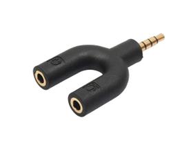 Adaptador P3 Macho Para Fone E Microfone Fêmeas P2