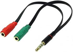 Adaptador P3 Macho X P2 Femea Preto Ai1019 Hayom