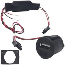 Adaptador Painel Tomada USB Para Carros 2 Vias Universal