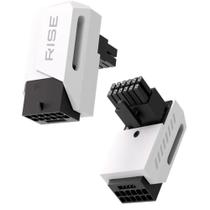 Adaptador para Cabo de Fonte PCIE 5.0 12VHPWR 90 Graus Reverse Rise Mode, Branco - RM-ADPCIE-90-FW-RV