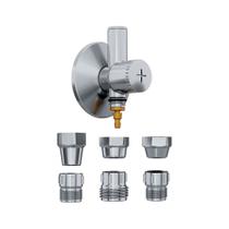 Adaptador para Filtro Blukit 6 em 1 com Registro Integrado Cromado Adaptador para Filtro Blukit 6 em 1 com Registro Integrado Cromado