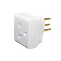 Adaptador para Padrão Brasileiro Dois Postos Mais Tomada Branco - Pial Legrand Adaptador para Padrão Brasileiro Dois Postos Mais Tomada Branco - Pial Legrand