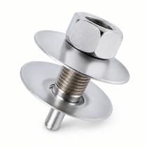 Adaptador para Rebolo e Disco para Furadeira e Esmerilhadeira em Aço Carbono Zincado com Arruelas Rosca 1/2 - Adaptador para Rebolo e Disco para Furadeira e Esmerilhadeira em Aço Carbono Zincado com Arruelas Rosca 1/2 -