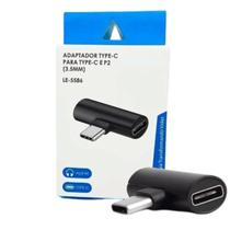 Adaptador Para Smartphone Celular Tipo-c Para Tipo-c E P2 3.5mm Le-5586