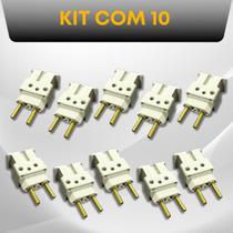 Adaptador para tomada 10a 20a super bob te benjamin 110v 220v - kit com 10