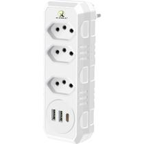 Adaptador para Tomada Multifuncional 2P+T 10A Bivolt Adaptador para Tomada Multifuncional 2P+T 10A Bivolt