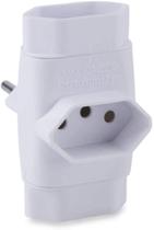 Adaptador Para Tomada Pino Multiplicador Tripolar Branco