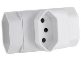 Adaptador para Tomada T 3 Saídas - Novo Padrão - Multilaser WI217 Adaptador para Tomada T 3 Saídas - Novo Padrão - Multilaser WI217