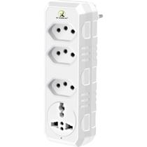 Adaptador para Tomada Universal 2P+T Bivolt 10A Adaptador para Tomada Universal 2P+T Bivolt 10A