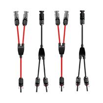 Adaptador Paralelo 1 Para 2 À Prova d'Água Para Conectores Solares, Cabo De Cobre Estanhado 10AWG