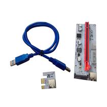 Adaptador PCI-e 1x para 16x - Placa de Interface com Três Conectores de Alimentação