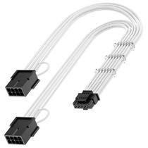 ADAPTADOR PCI-E 5.0 12VHPWR 16PIN PARA 2x8 PINOS 6+2 BRANCO ADAPTADOR PCI-E 5.0 12VHPWR 16PIN PARA 2x8 PINOS 6+2 BRANCO