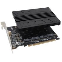 Adaptador PCIe Quad NVMe ComeAP M.2 NVMe SSD para PCI-e 4.0 x16