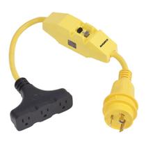 Adaptador Pigtail Marinco 199128 30A 125V macho para 3 vias 15A Adaptador Pigtail Marinco 199128 30A 125V macho para 3 vias 15A
